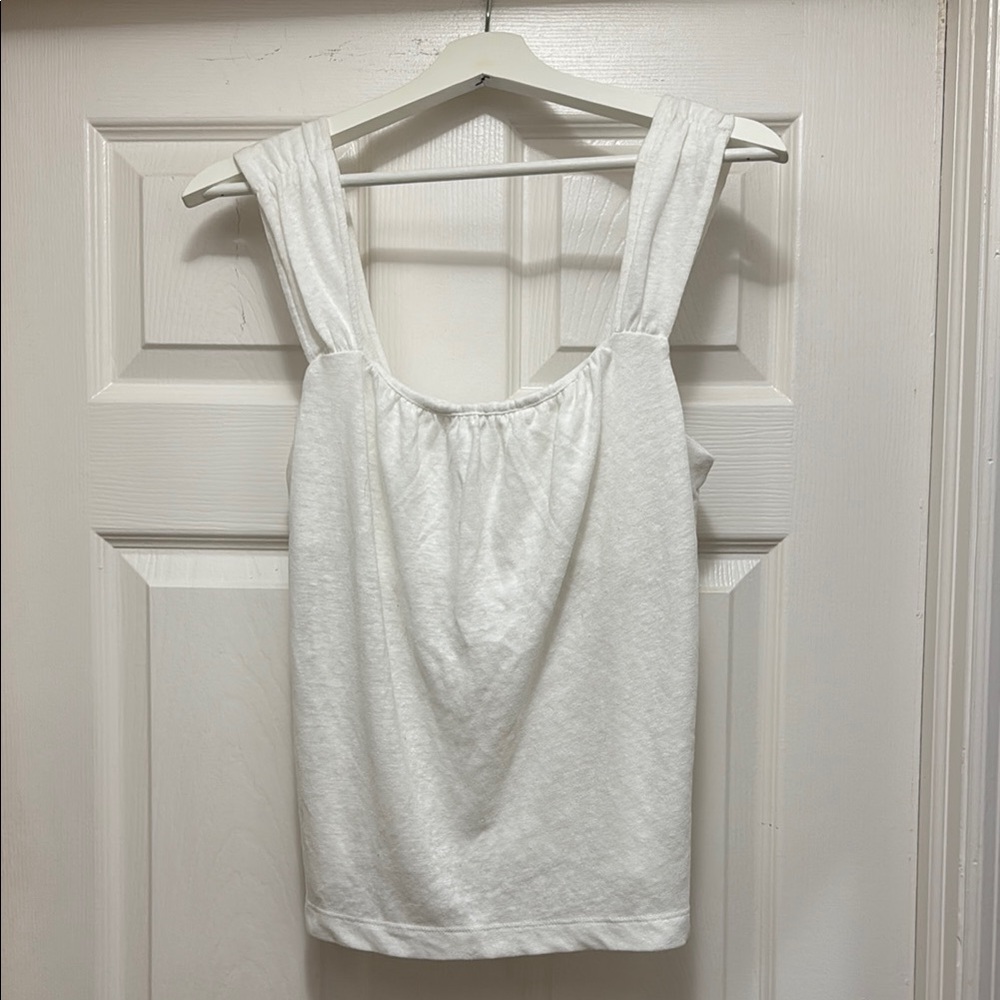 Banana Republic White Fitted Tank Top